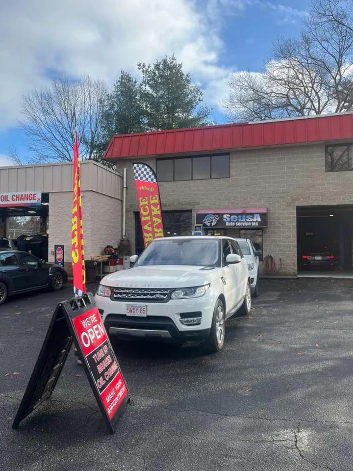 SousA Auto Service storefront in Massachusetts